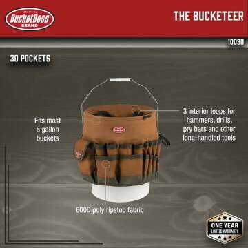 Bucket Boss Bucketeer Tool Organizer - Efficient Storage