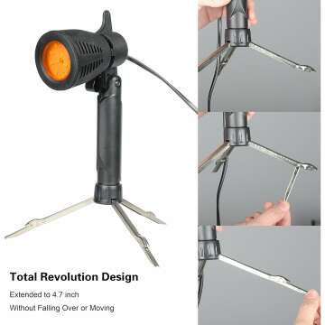 EMART Photography LED Continuous Light Lamp 5500K Portable Camera Photo Lighting for Table Top Studio - 2 Sets