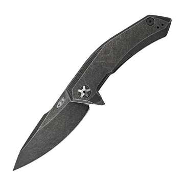 Zero Tolerance 0095BW; KVT Folder Features 3.6” S35VN Crucible Steel Blade with Tungsten DLC Blackwash Finish, Titanium Handle, KVT Ball-Bearing Opening, Frame Lock, Reversible Pocketclip; 5.3 OZ.