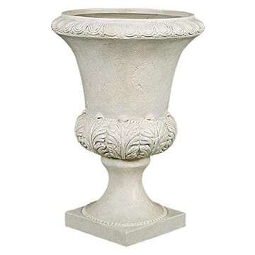 Design Toscano NE9160081 Boboli Architectural Garden Urn, Set of Two, Antique Stone Finish