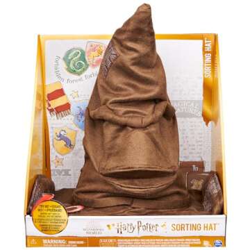 Wizarding World Harry Potter, Talking Sorting Hat with 15 Phrases for Pretend Play, Christmas Gifts for Kids