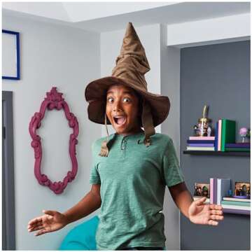 Wizarding World Harry Potter, Talking Sorting Hat with 15 Phrases for Pretend Play, Christmas Gifts for Kids