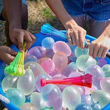 Bunch O Balloons Slingshot + 6 Balloon Bunches (200+ Balloons) by ZURU Rapid-Filling Self-Sealing Water Balloons, for Outdoor, Family, Friends, Children Summer Fun