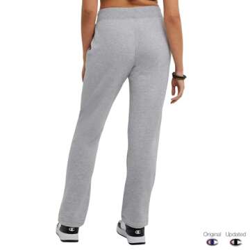 Champion Womens Pants, Powerblend, Fleece Comfortable Lounge For 31" Athletic-sweatpants, Oxford Gray, Medium US