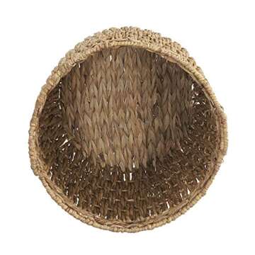 Household Essentials Brown Tall Round Wicker Storage Basket