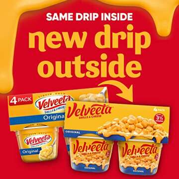 Velveeta Shells & Cheese Cups - 4 ct Microwavable