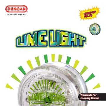 Duncan Toys Limelight LED Light-Up Yo-Yo, Beginner Level Yo-Yo with LED Lights, Clear and Blue