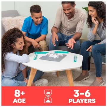 Spin Master Games, Upwords, Word Game Stackable Letter Tiles & Rotating Board, 2023 Version, Family Game Night, Christmas Gifts for Kids, for Ages 8+