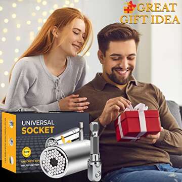 Stocking Stuffers for Adults Men, Gifts for Men Universal Socket Tools White Elephant Gifts Dad Gifts, Christmas Gifts for Men Who Have Everything Dad Boyfriend Husband Tools for Men Cool Gadgets