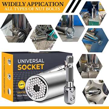 Stocking Stuffers for Adults Men, Gifts for Men Universal Socket Tools White Elephant Gifts Dad Gifts, Christmas Gifts for Men Who Have Everything Dad Boyfriend Husband Tools for Men Cool Gadgets