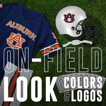 Franklin Sports NCAA Auburn Tigers Kids College Football Uniform Set - Youth Uniform Set - Includes Jersey, Helmet, Pants - Youth Small