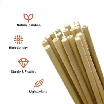 COLOtime Bamboo Stakes 58 Inch (Approx 5FT) Garden Stakes Plant Stakes for Outdoor Climbing Plants Poles Sticks Support Tomatoes 20 Pack