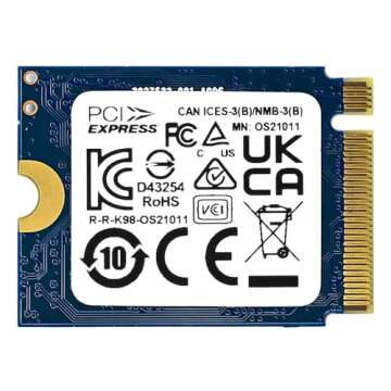 Kingston 1TB M.2 2230 PCIe Gen 4.0x4 NVMe SSD TLC NAND (R/W Speeds up to 4,540/4,230 MB/s) OM3PGP41024P-A0 Compatible with Steam Deck Surface Ally Mini PCs