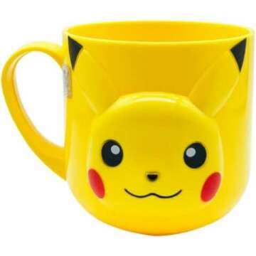 Pikachu 3D Mug, Plastic Cup with Handle, 280ml