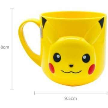 Pikachu 3D Mug, Plastic Cup with Handle, 280ml