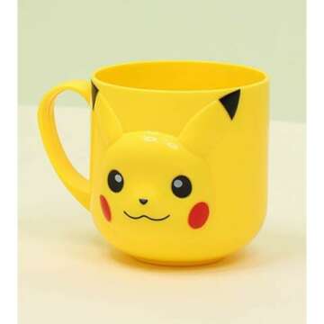 Pikachu 3D Mug, Plastic Cup with Handle, 280ml