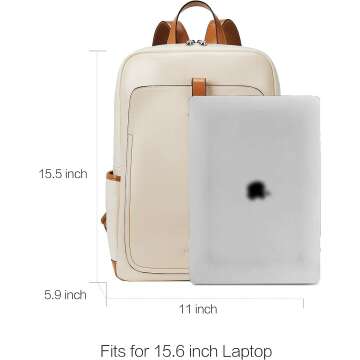 Stylish Leather Laptop Backpack