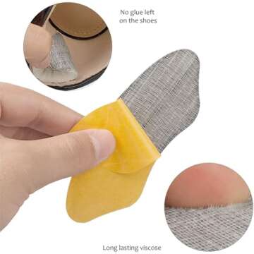 Heel Grips Liner Cushions Inserts for Loose Shoes, Heel Pads Snugs for Shoe Too Big Men Women, Filler Improved Shoe Fit and Comfort, Stop Heel Slip and Blister (4 Pairs) (Pale Apricot+Black)