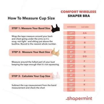 SHAPERMINT Bras for Women - Womens Bras, Compression Bra, Wirefree Bra, Stretchable Straps Bra, from Small to Plus Size Bras for Women