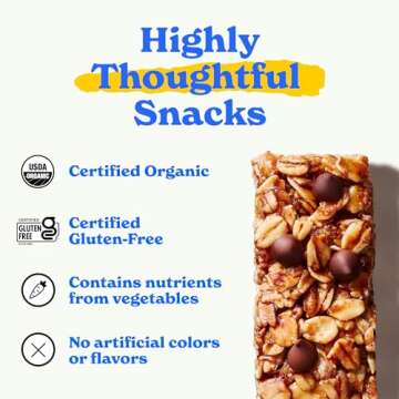 MadeGood Chocolate Chip Granola Bars, 40 Count (0.85oz Each) Contains Nutrients from Vegetables, Gluten Free Snacks