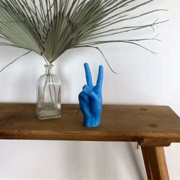 Realistic Peace Sign Candle - Unique Gift Idea