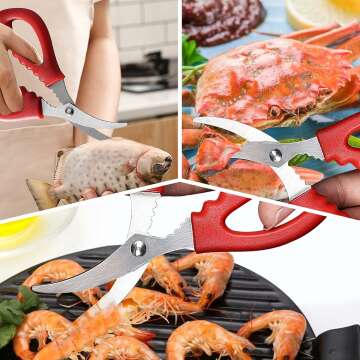 9Pcs Seafood Tools Set Crab Lobster Crackers Stainless Steel Forks Opener Shellfish Lobster Crab Leg Sheller Nut Crackers