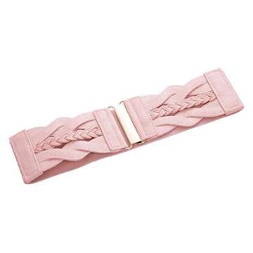 GRACE KARIN Women's Retro Wide Waist Cinch Belt - Pink