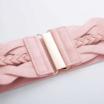 GRACE KARIN Women's Retro Wide Waist Cinch Belt - Pink