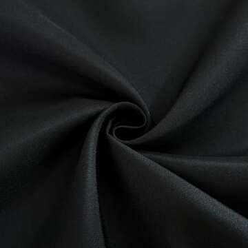 Small Black Square Tablecloth 24x24 Inch Set