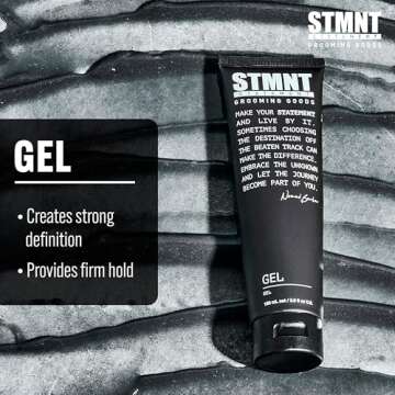 STMNT Grooming Goods Gel, 5.07 oz | Strong Definition | Long-Lasting Hold | Satin-Like, Semi-Matte Finish | Easy Wash Out