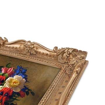 SIMON'S SHOP Picture Frames 5x7 Baroque Style 5x7 Picture Frames for 5 by 7 Photo, Victorian Photo Frames 5x7 for Wall and Tabletop (Gold)