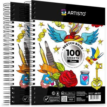 Artisto 9x12" Premium Sketch Book Set - Perfect for Kids, Teens & Adults