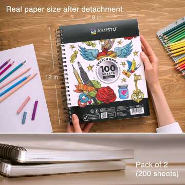 Artisto Premium Sketch Book Set for All Ages