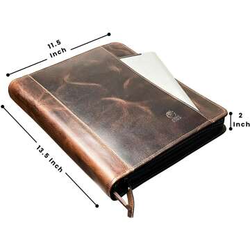 Elegant Durable Leather Padfolio for Professionals