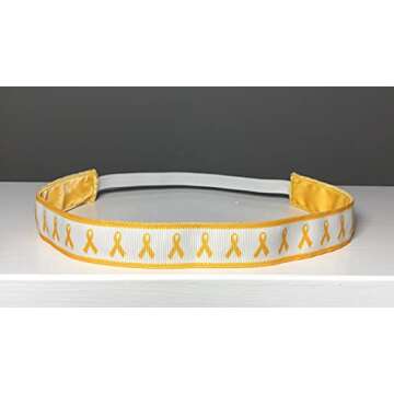 Childhood Cancer Awareness Headbands for Women, 20 inch