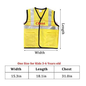 Latocos Construction Worker Costume for Boys Kids Dress Up Clothes for Play Toddler Builder Career Outfit Pretend Role Play Toys Halloween Birthday Gifts for 3 4 5 6 Year Old Childrens