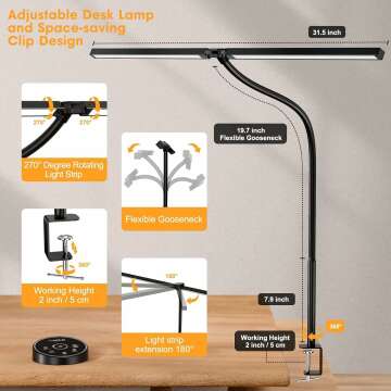 LED Desk Lamp - Perfect for Study & Home Office