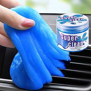 AIMEET Cleaning Gel for Car Detailing Tools Keyboard Cleaner Automotive Dust Air Vent Interior Detail Detailing Putty Universal Dust Cleaner for Auto Laptop Home Car Slime Cleaner, 2 Pack