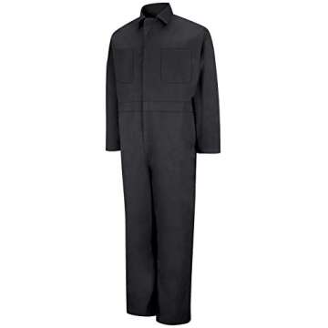 Red Kap Black Twill Coverall for Men - Size 34