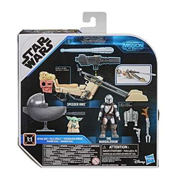 STAR WARS Mission Fleet Expedition Class The Mandalorian The Child Battle for The Bounty 2.5-Inch-Scale Figures and Vehicle, Kids Ages 4 and Up