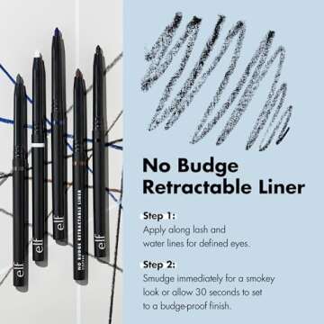 e.l.f. No Budge Waterproof Eyeliner in Black