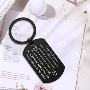 Drive Safe Dad Keychain - Daughter's Love Gift