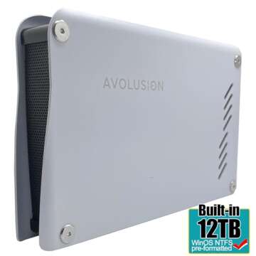 Avolusion M5 Series 12TB USB 3.0 External Hard Drive for WindowsOS Desktop PC/Laptop (Renewed)