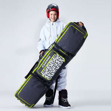 Roller Snowboard Bag with Wheels