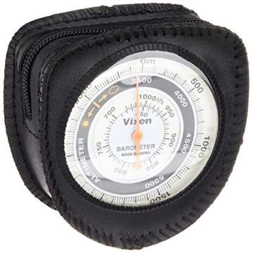 Vixen Analog Altimeter with Barometer: Black