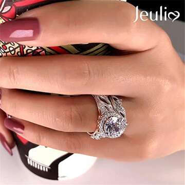 Jeulia 4 Carat Leaf Rings for Women - Stylish Elegance