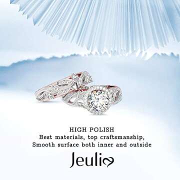 Jeulia 4 Carat Leaf Rings for Women - Stylish Elegance