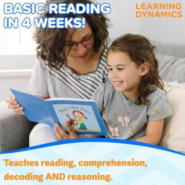 LEARNING DYNAMICS 4 Weeks to Read | Reading Program for 4 to 7 Years Old | Build Confidence with Their Own Personal Library, Includes 53 Books, Teaching Manual, Activities and Workbooks