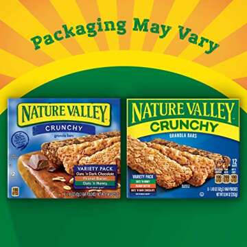 Nature Valley Crunchy Granola Bars, Variety Pack, 12 Bars, 8.94 OZ (6 Pouches)