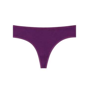 Nabtos Cotton Thongs Women's G string panties Sexy Intimate Lingerie underwear Pack 6 or 12